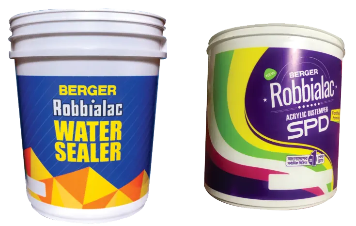 Pail Printer 4-color offset printed examples